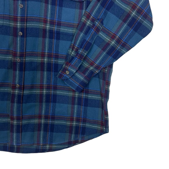 VTG Pendleton Mens Shirt XL Flannel Plaid Virgin Wool Pockets Cabincore Grunge - Picture 14 of 16